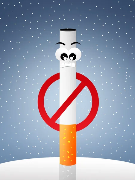 没有吸烟卡通Ingen rökning cartoon — Stockfoto