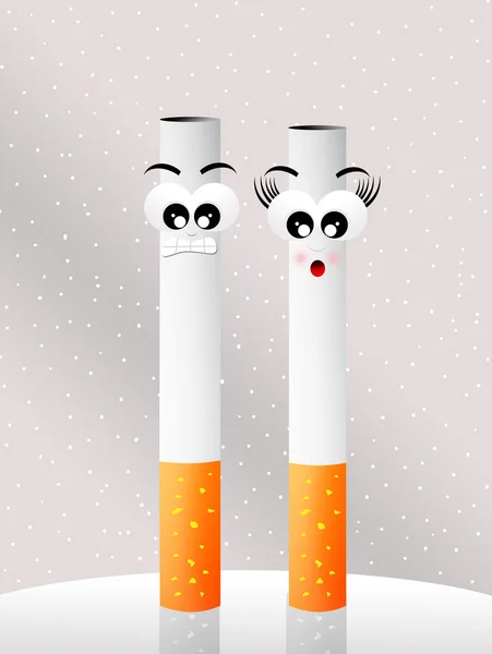 Tecknad cigarett — Stockfoto