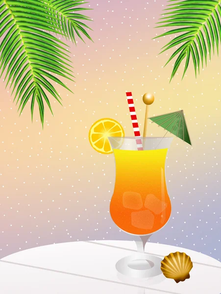 Cocktail on the beach — Stock Photo, Image