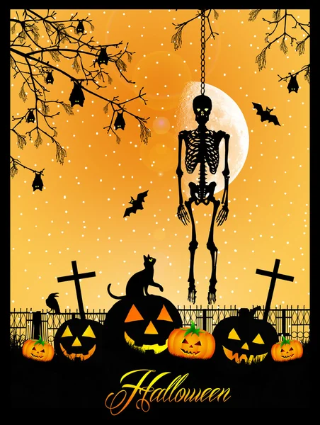 Skeleton on Halloween — Stock Photo, Image