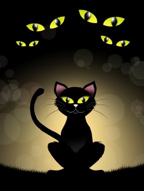 Cadılar Bayramı kara kedi