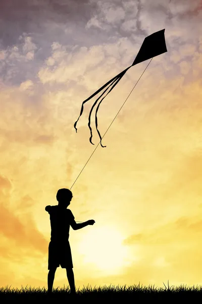 Child with kite — Stock Photo, Image