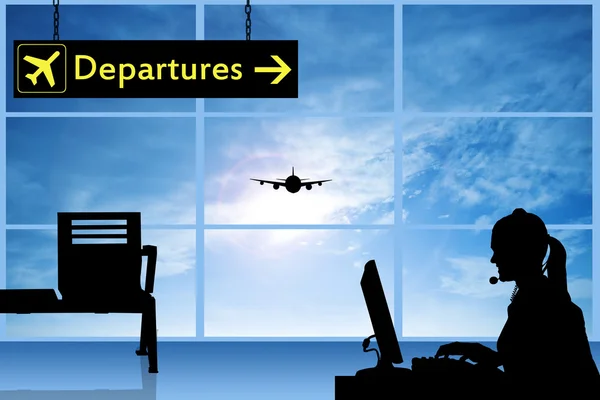 Departures in airport — Stock Photo, Image