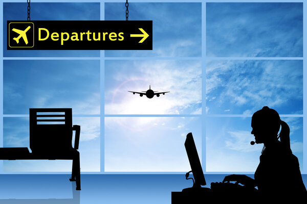 Departures in airport