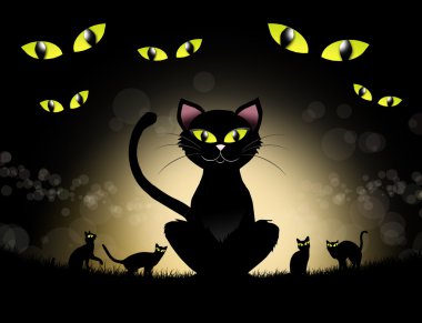Cadılar Bayramı kara kedi
