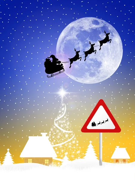 Znak święty Mikołaj — Zdjęcie stockowe