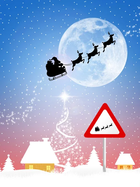 圣诞老人雪橇 — 图库照片#