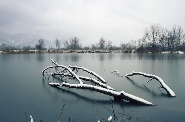 Fagyasztott tó — Stock Fotó