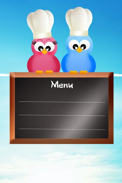 Menu of blackboard — Stock Photo, Image