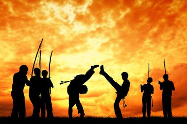 gün batımında Capoeira