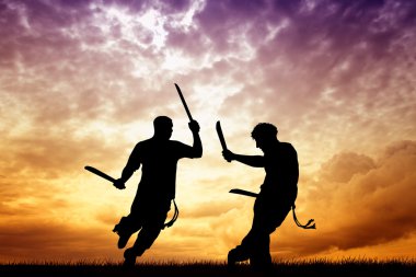 gün batımında Capoeira