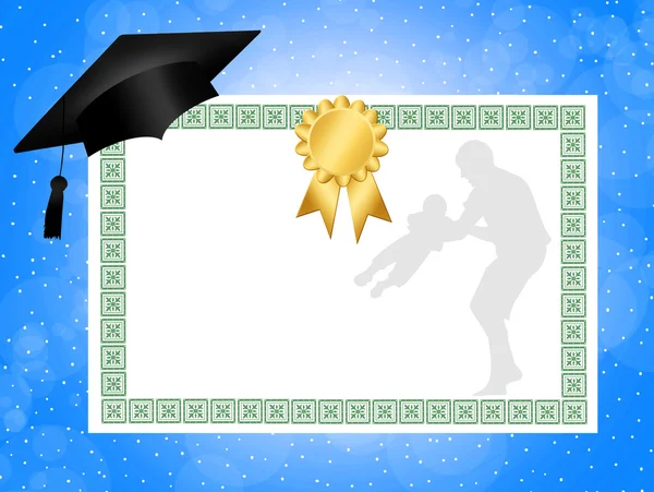 Dyplom dla ojca — Zdjęcie stockowe