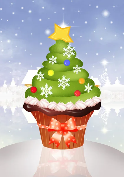 Kerstmis cupcake — Stockfoto