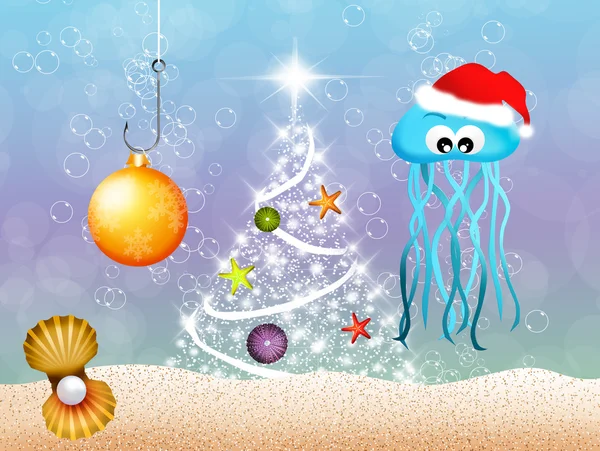 Jellifishe zu Weihnachten — Stockfoto