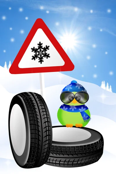 Snow tires — Stock Photo, Image