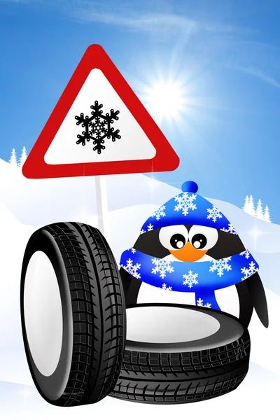 Snow tires — Stock Photo, Image