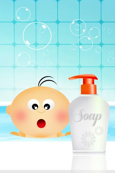 Soap と赤ちゃん — ストック写真