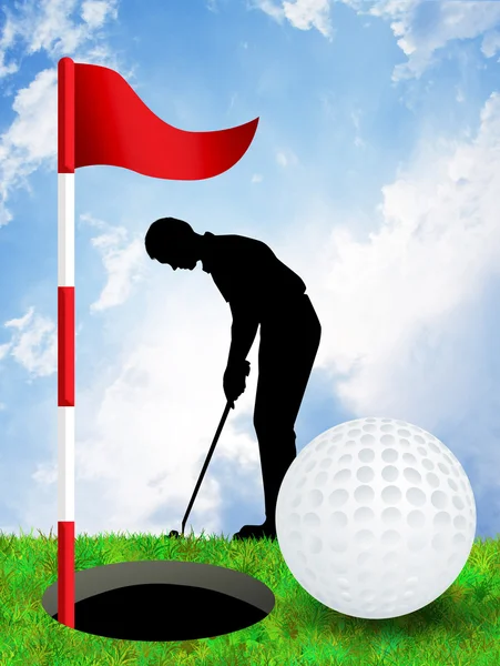 Illustration of golf — Stock Photo, Image