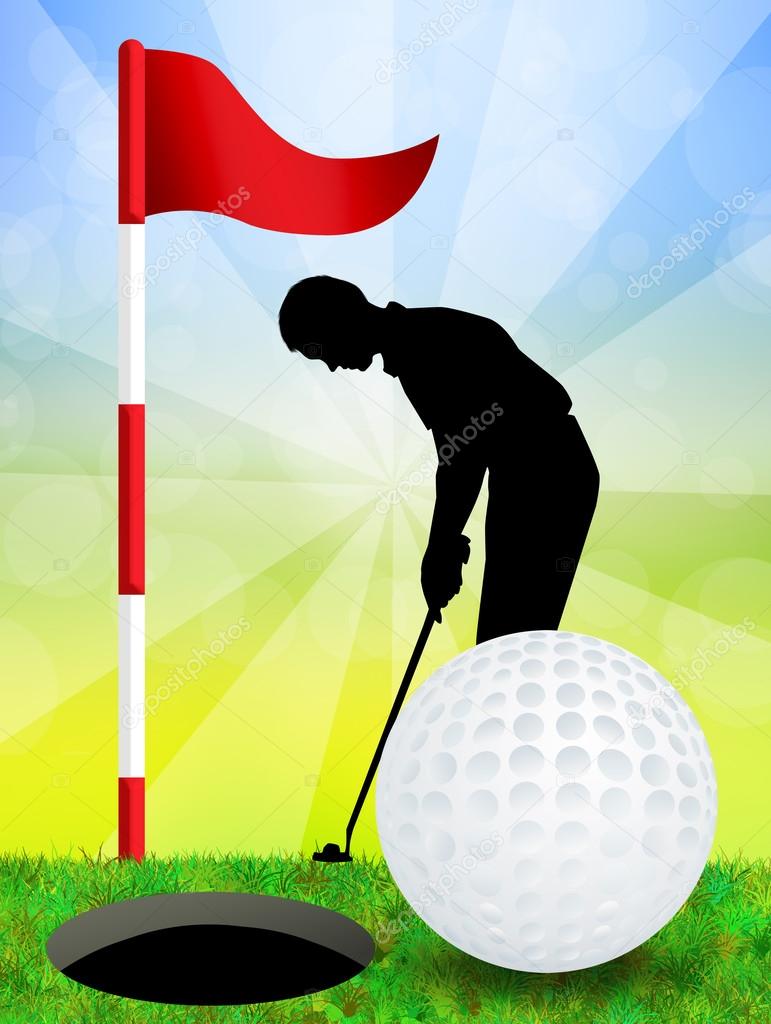 Illustration of golf