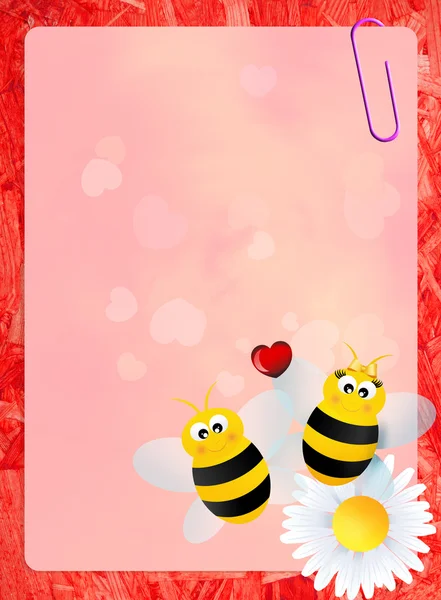 Пчелы в любви — стоковое фото