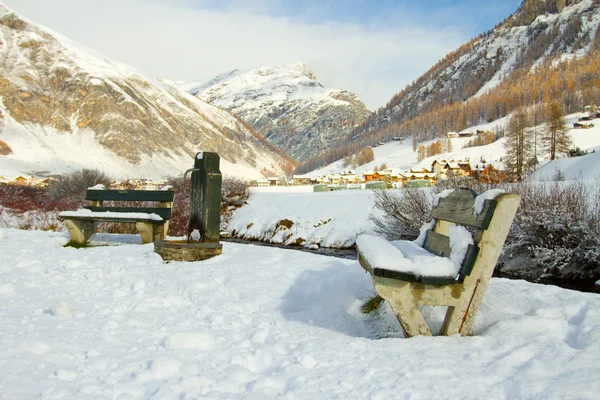 Livigno w zimie — Zdjęcie stockowe