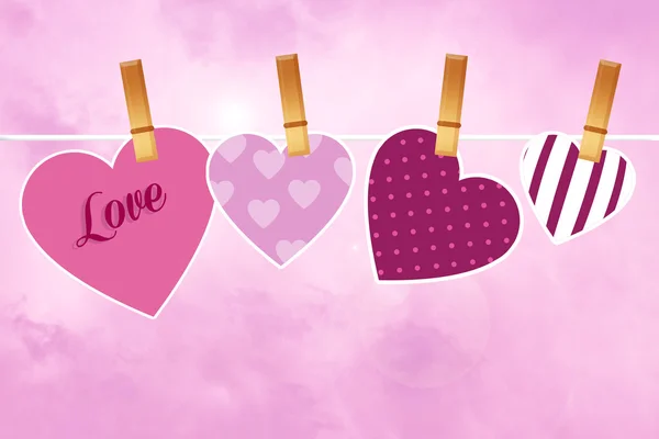 Heart banner — Stock Photo, Image