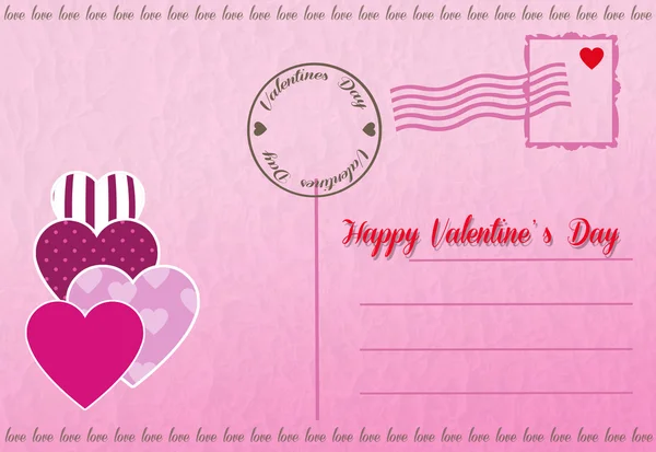 Tarjeta postal de San Valentín — Foto de Stock