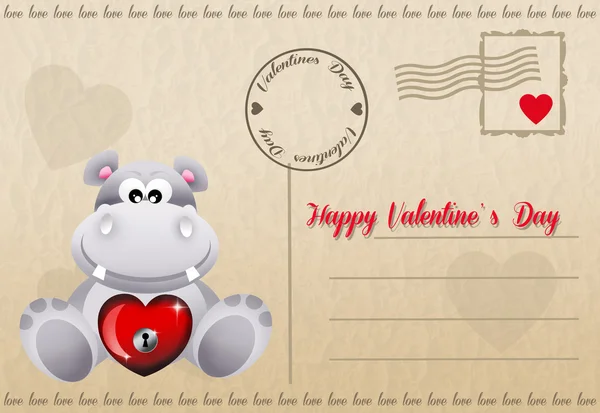 Tarjeta postal de San Valentín — Foto de Stock