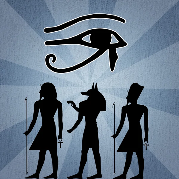 Silhouette hieroglifák — Stock Fotó