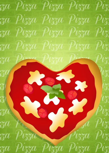 Pizza en forma de corazón — Foto de Stock