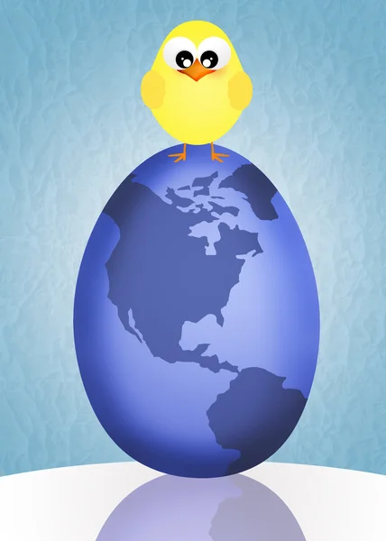 Ägg-formade världen — Stockfoto