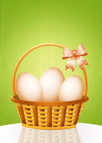 Eggs in the basket — Stock Photo, Image