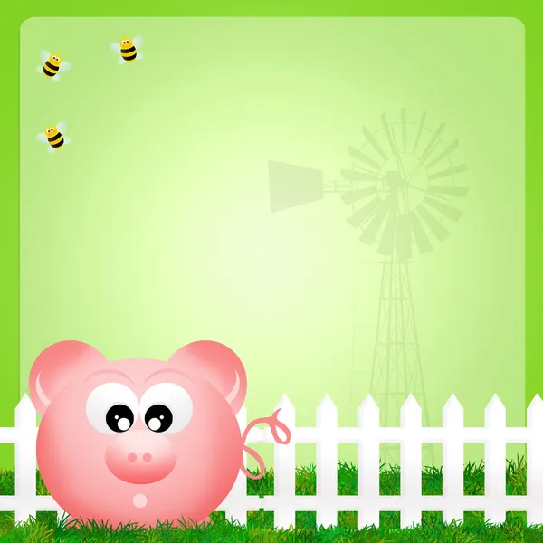 Мультфильм Пига — стоковое изображение Мультфильм Пига Стоковая Картинка