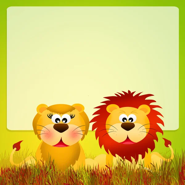 Lions in love — Stock Photo, Image