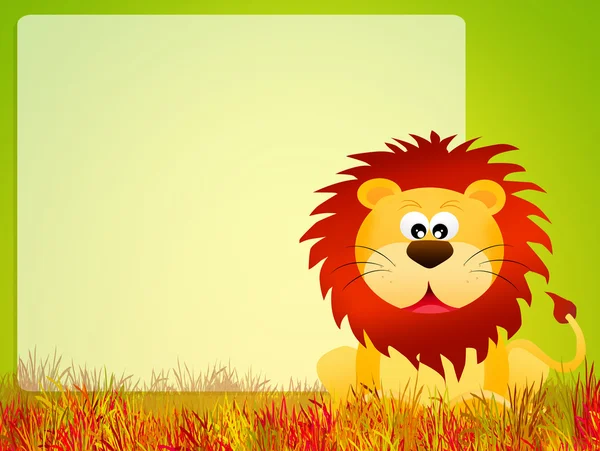Leão engraçado — Fotografia de Stock