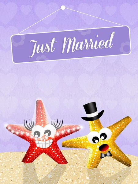 Matrimonio di stelle marine — Foto Stock