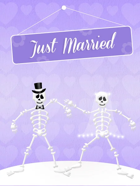 Свадьба скелетов — стоковое фото