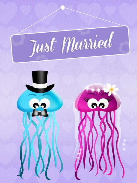 Matrimonio di meduse — Foto Stock