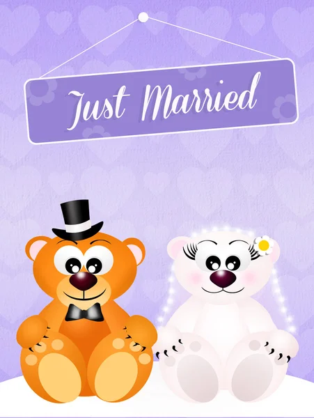 Svatební medvídci — Stock fotografie