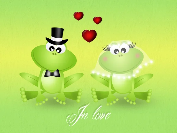 Frogs in love — Stock Photo, Image