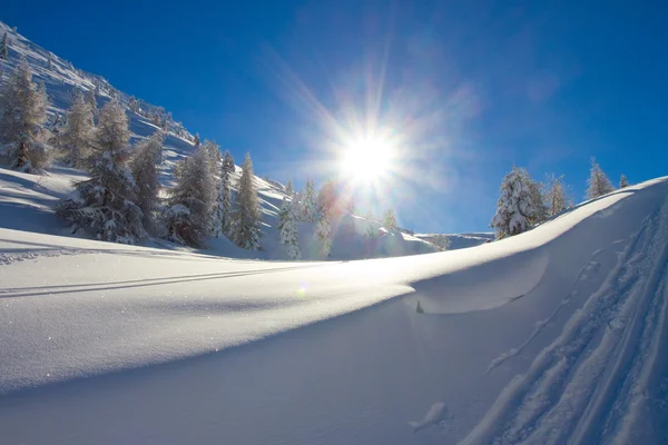 Dolomitas no inverno — Fotografia de Stock