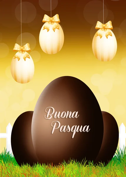 Velikonoční čokoládové vajíčka — Stock fotografie