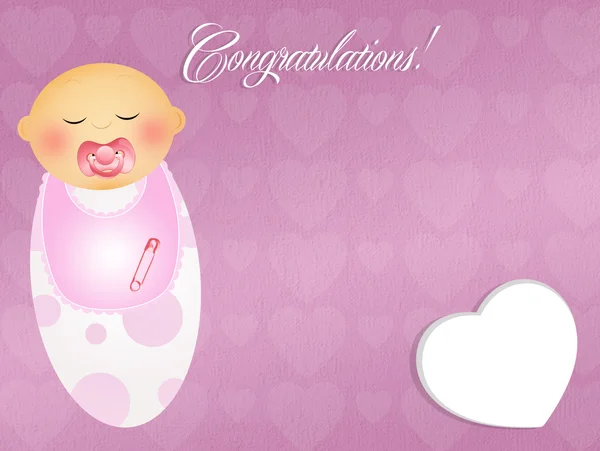 Congratulations for newborn — Stock Photo, Image