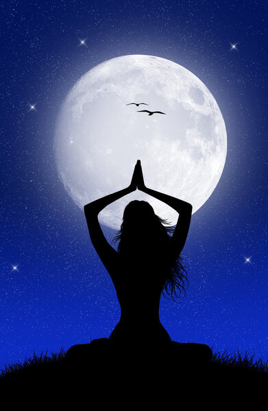 Йога в лунном свете
