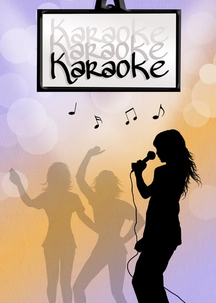 Cantante karaoke — Foto Stock