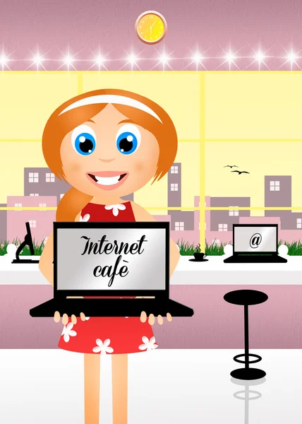 Internet cafè — Foto Stock