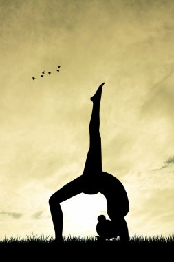 Yoga yapan kadın