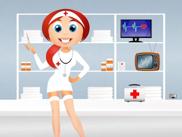 Nurse cartoon — Stock Photo, Image