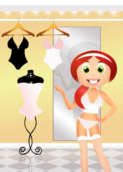 Shop of lingerie — Stock Photo, Image