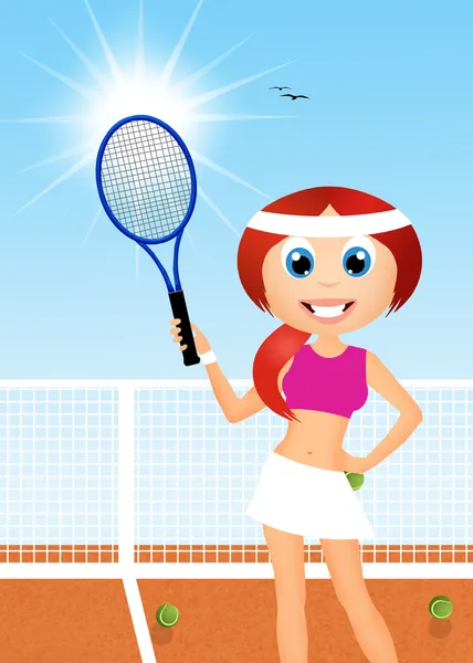 テニスをしている女の子 — ストック写真